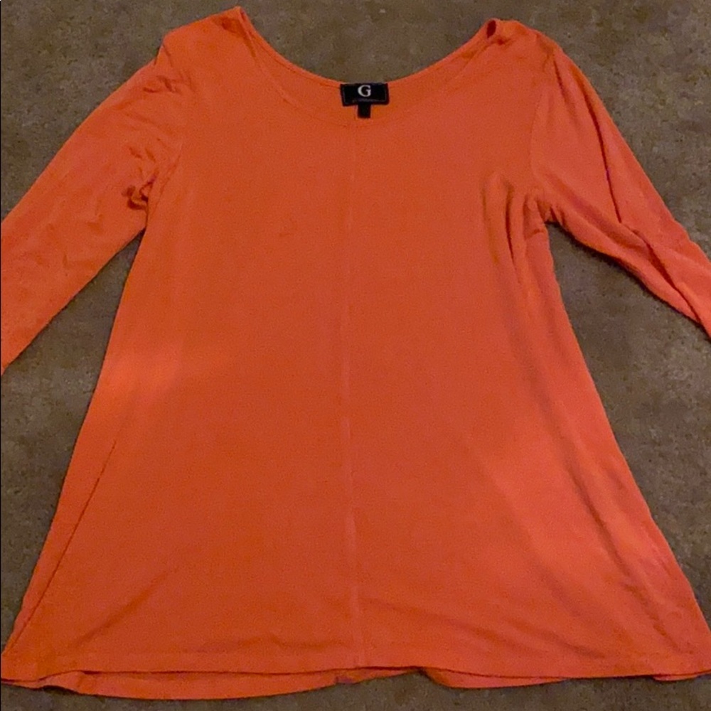 G by Giuliana solid orange long sleeve